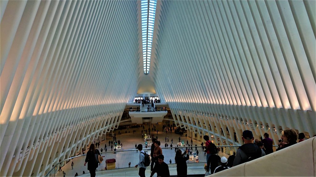 Its is bright and airy inside the Oculus, New York, USA