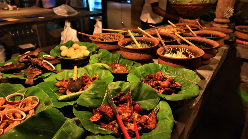 A selection of the staple food at Nelum Kole Sri Lanka