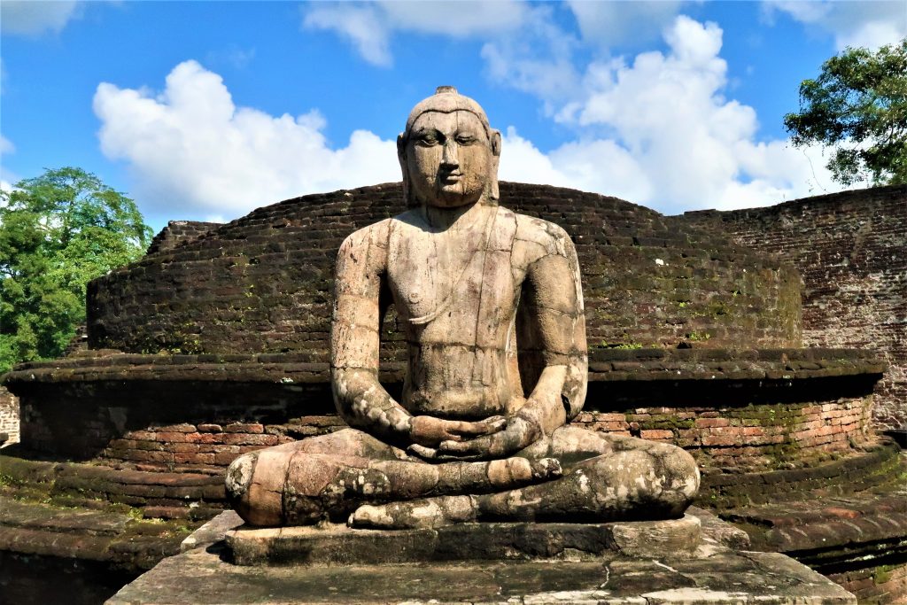 A sitting Buddha Statue in Polunaruwa