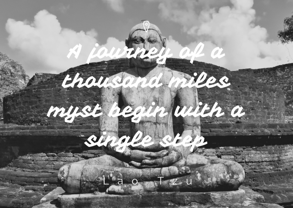 A journey of a thousand miles must begin with a single step - Lao Tzu