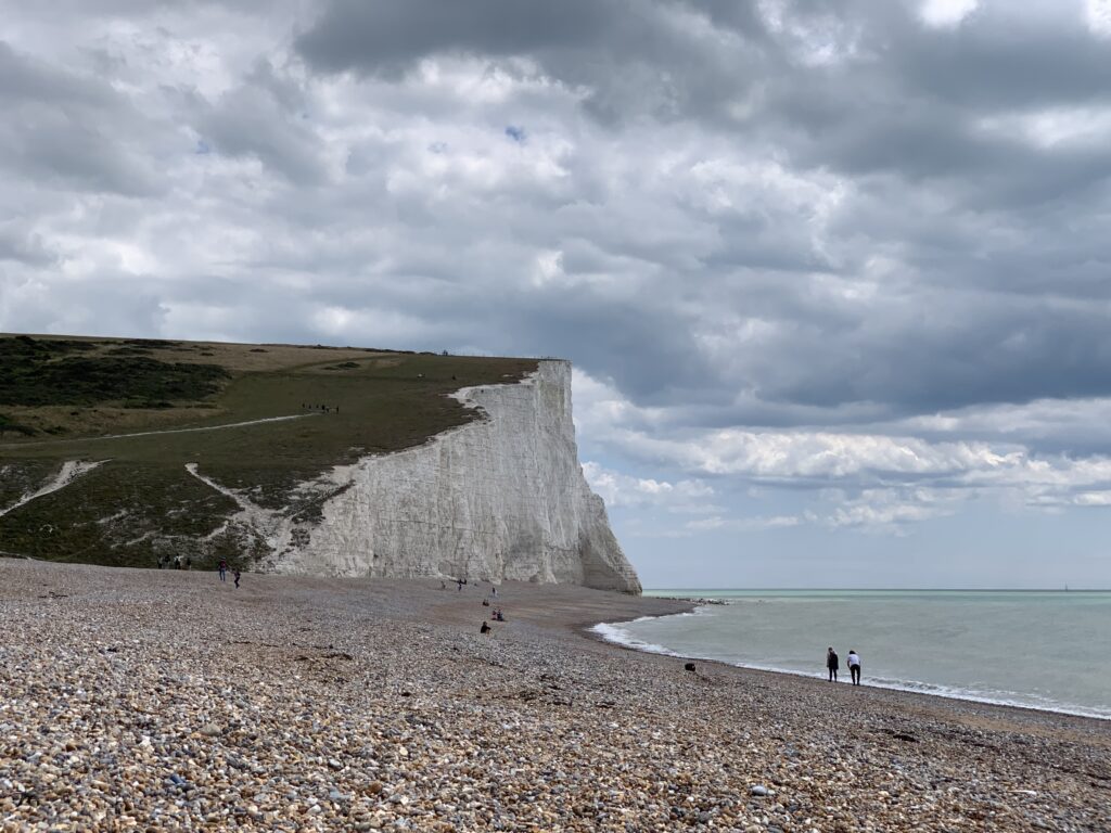 The Seven Sister cliffs from Cuckmere Haven beach