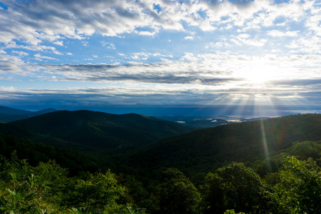 The views from Shenandoah National Park is a great summer vacation in USA