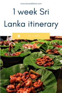1 Week Sri Lanka itinerary