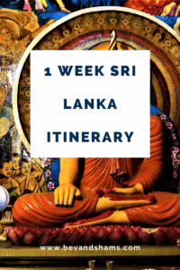 7 day Sri Lanka itinerary
