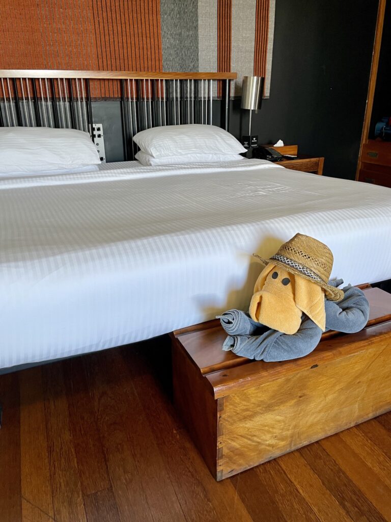 Towel animal in our room at Heritance Kandalama